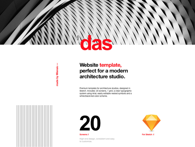 高级瑞士风格建筑设计工作室网页模板Das Architect