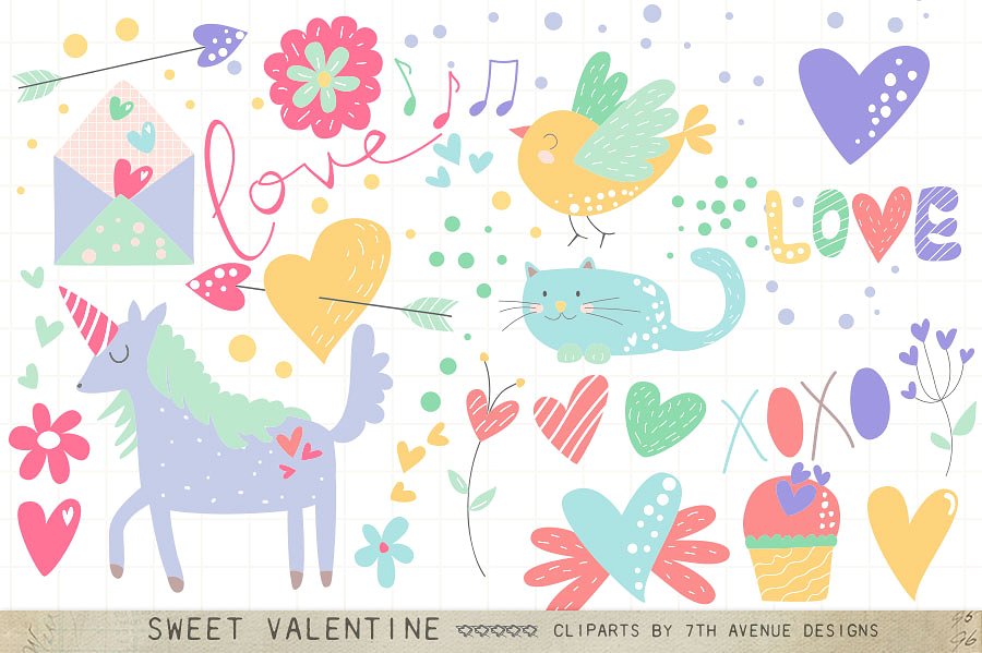 Sweet Valentine Cliparts