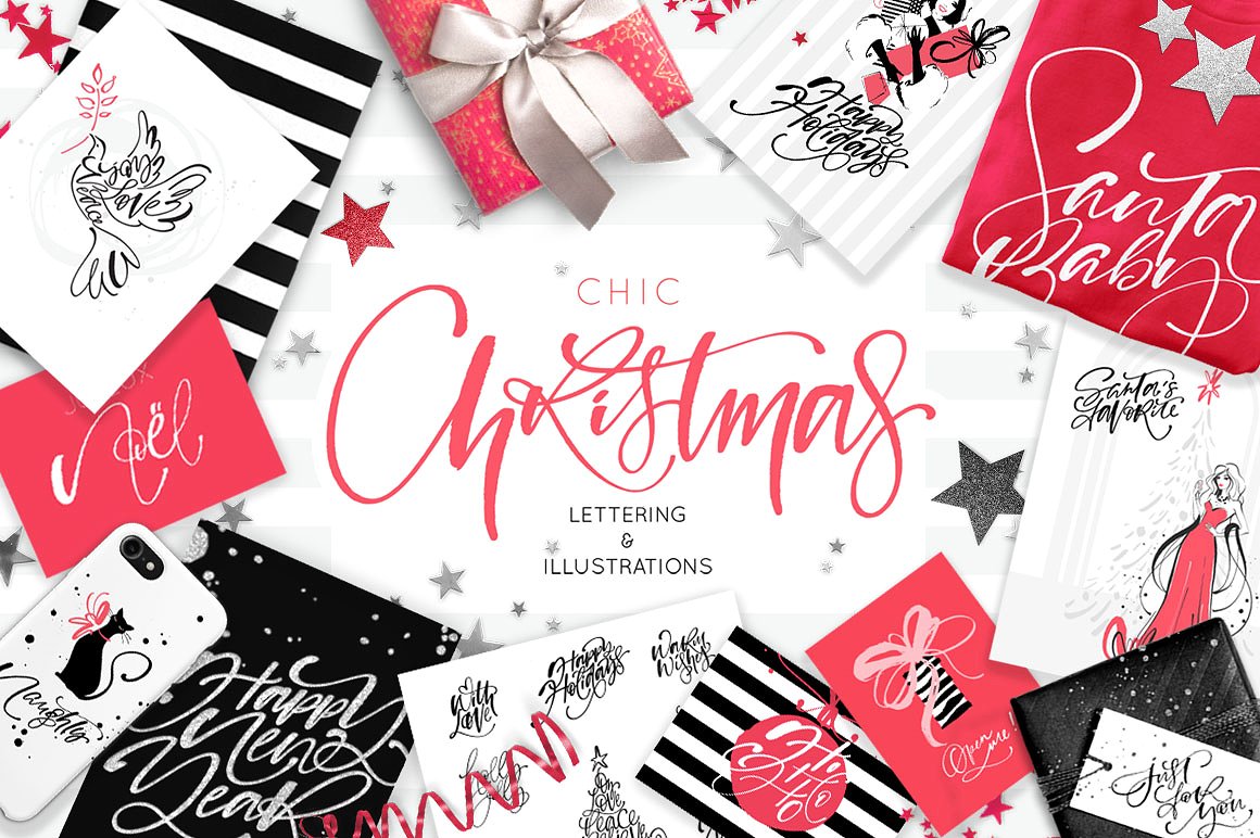 Chic Christmas Lettering -amp;