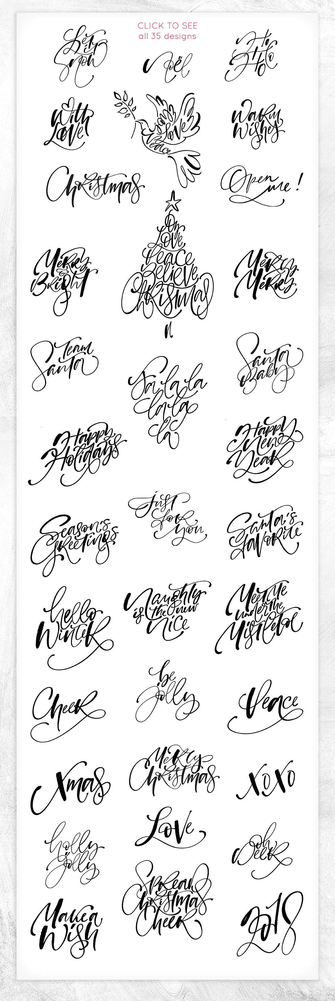 Chic Christmas Lettering -amp;