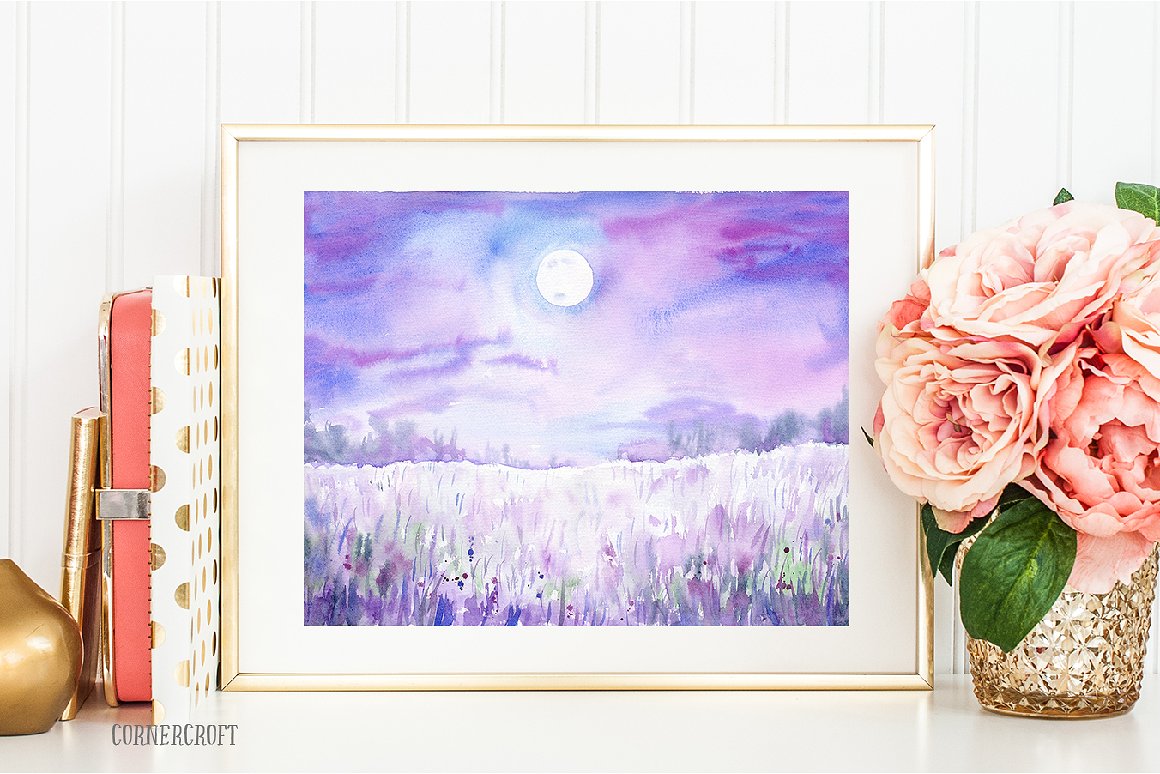 Watercolour Landscape Print Sp