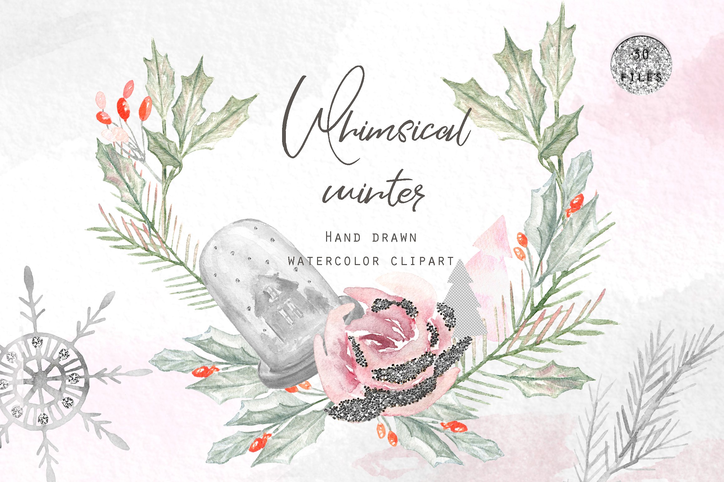 Whimsical winter watercolors