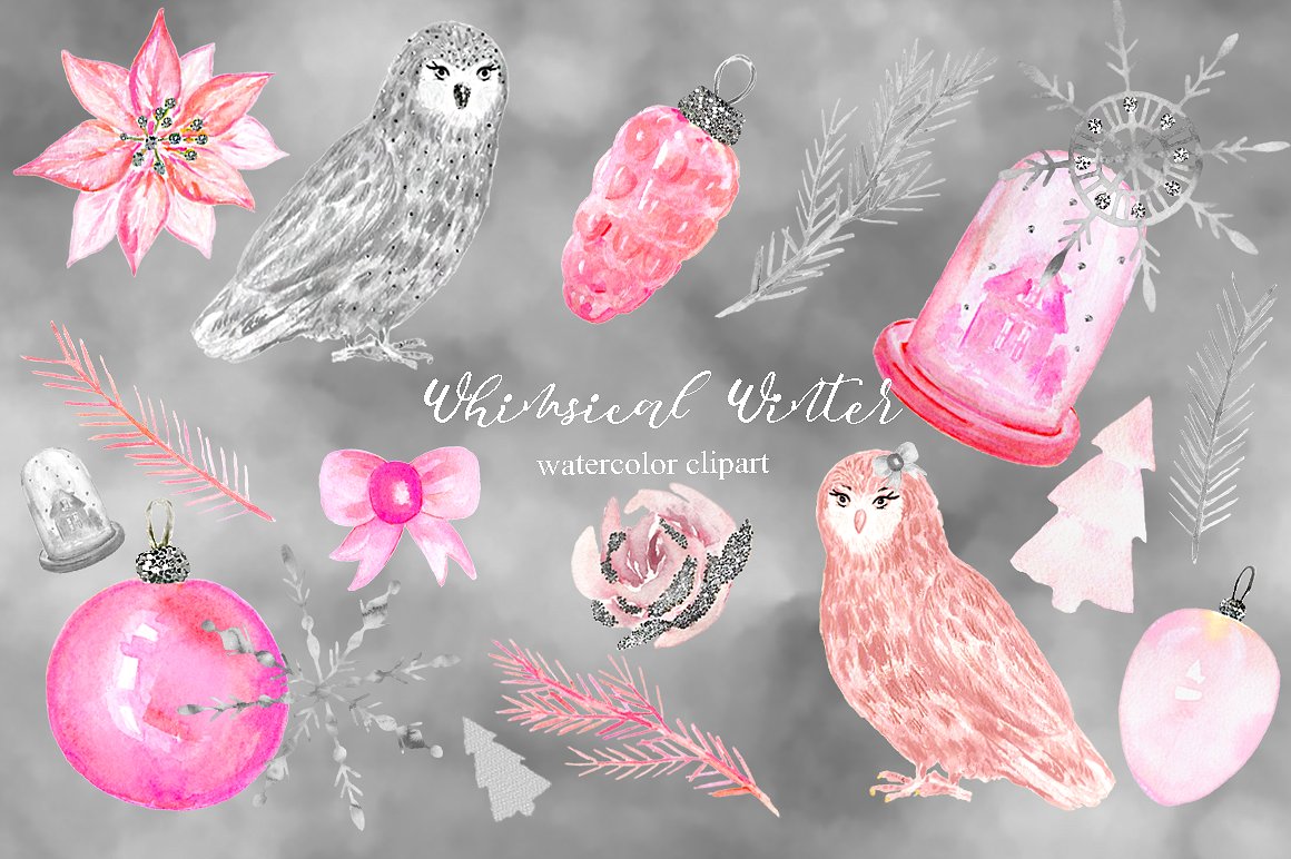 Whimsical winter watercolors