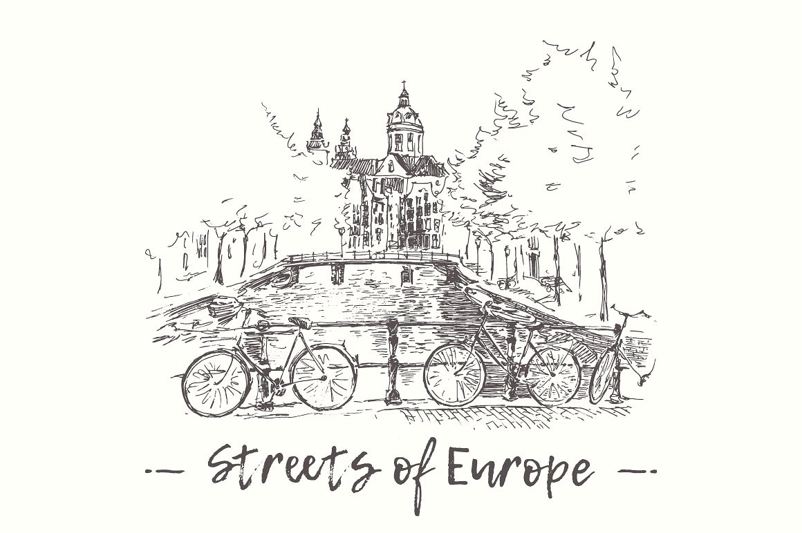 Streets of Europe with canals