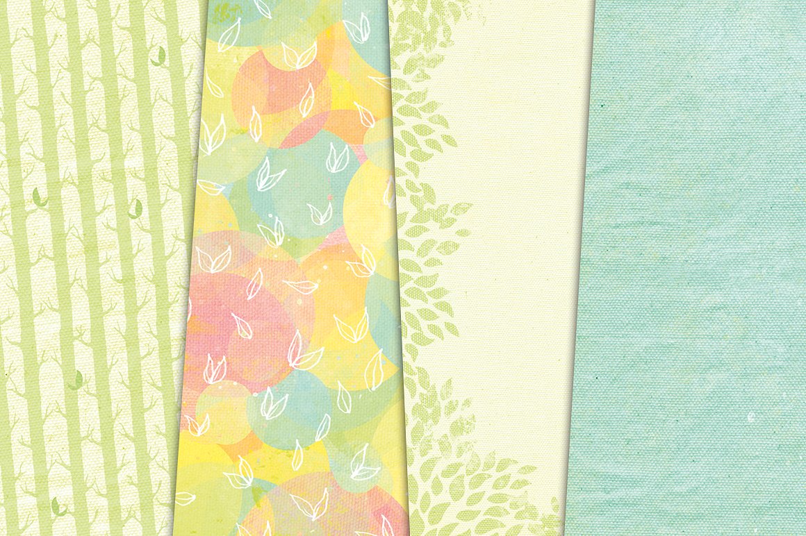 Floral Paper, linen texture