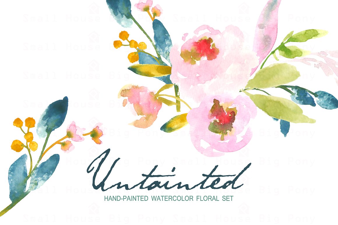 Untainted - Watercolor Clip Ar