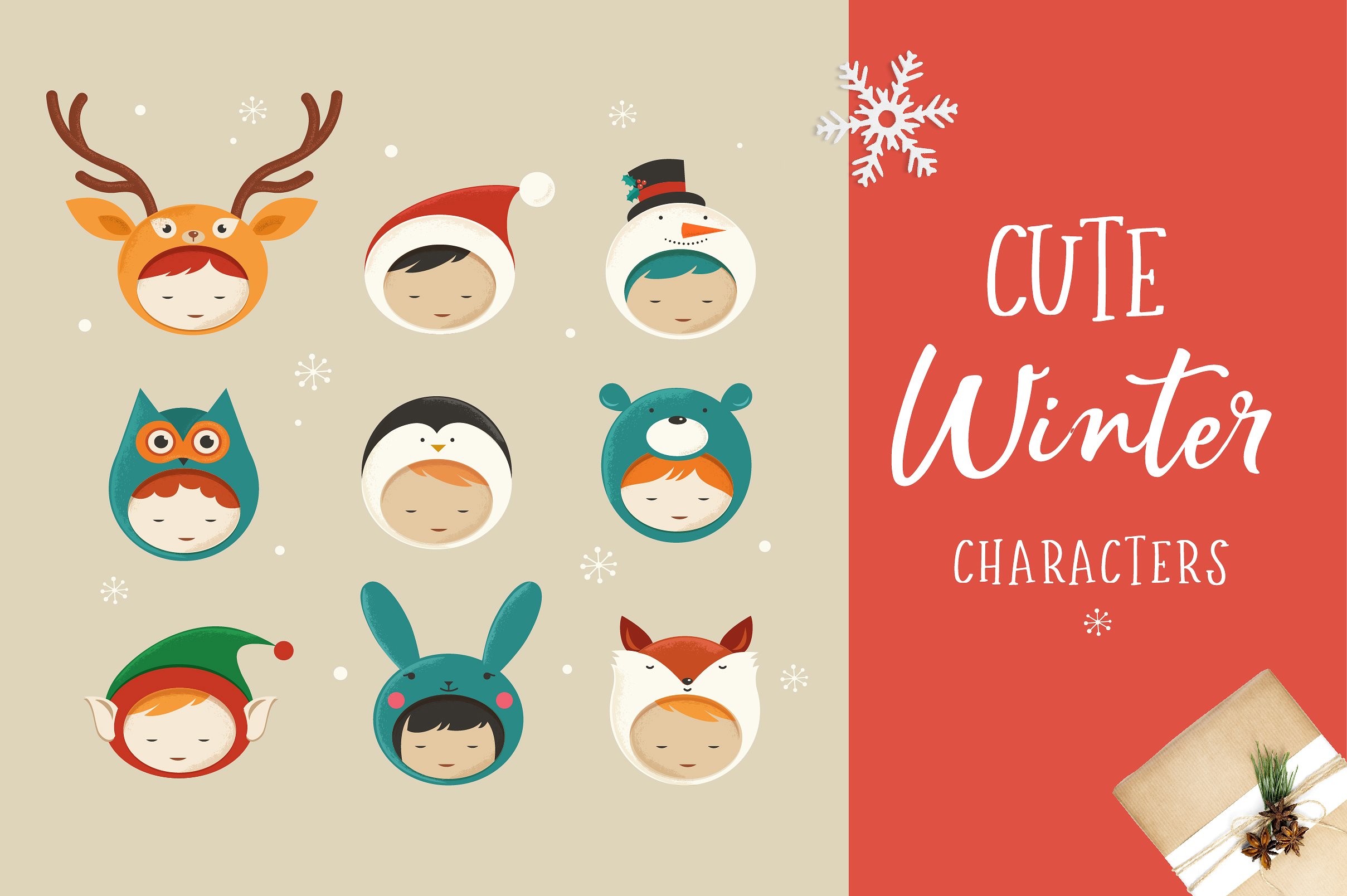 Cute Christmas Characters icon