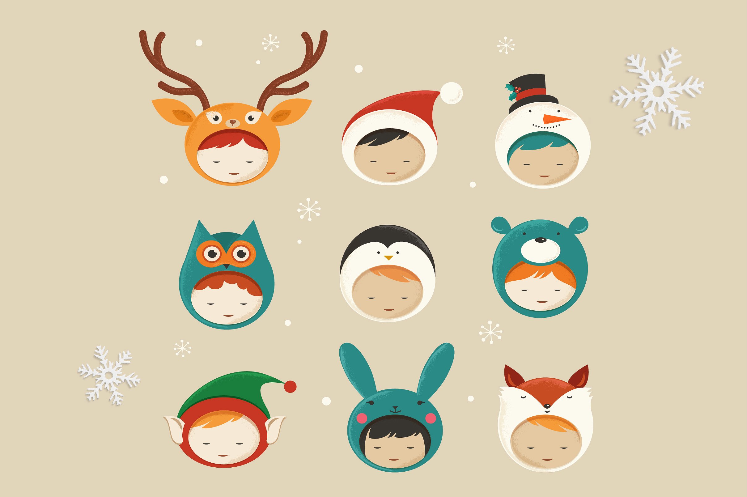 Cute Christmas Characters icon