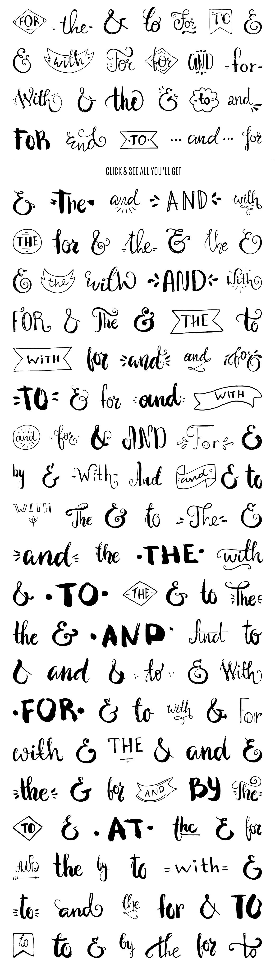 Handdrawn Catchwords Set (PNG,