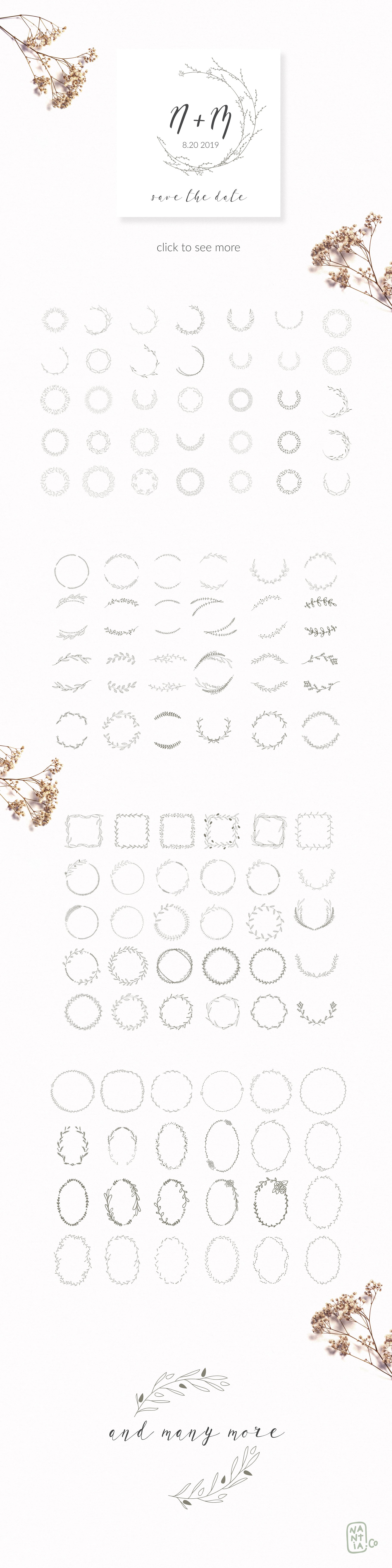 200 Wreaths Vector Pack