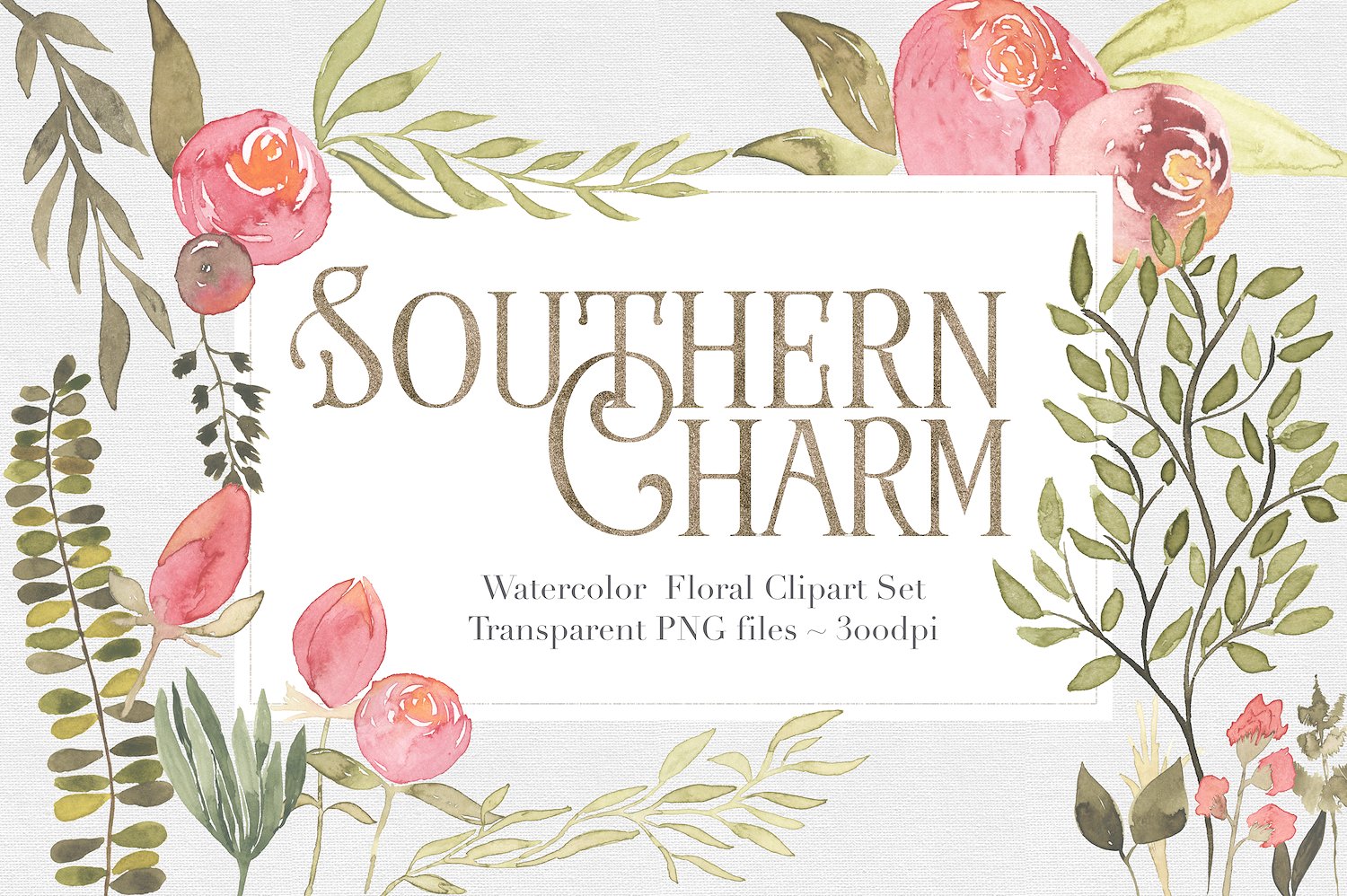 Southern Charm Floral Clipart