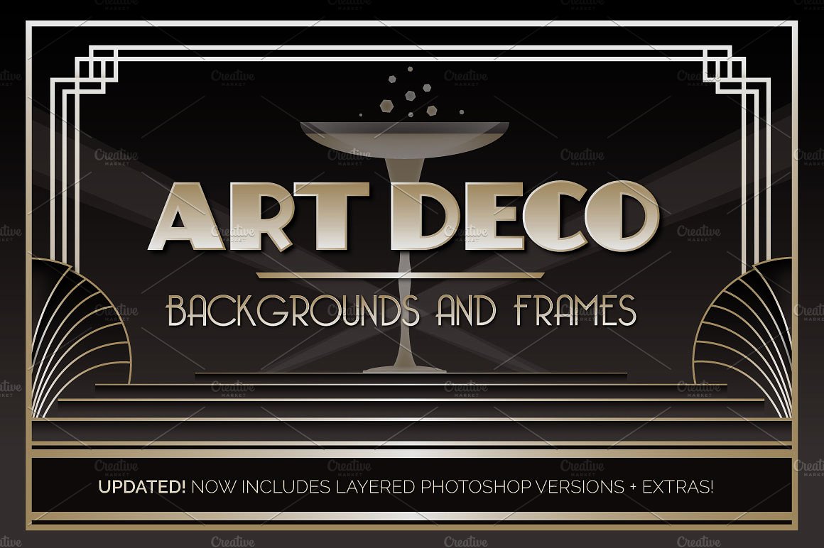 Gold Art Deco Design Templates