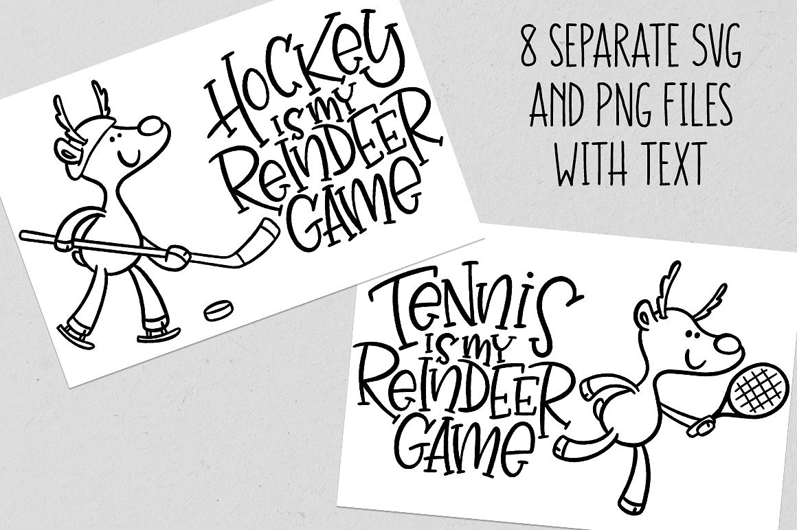 Reindeer Games: 8 cartoon set