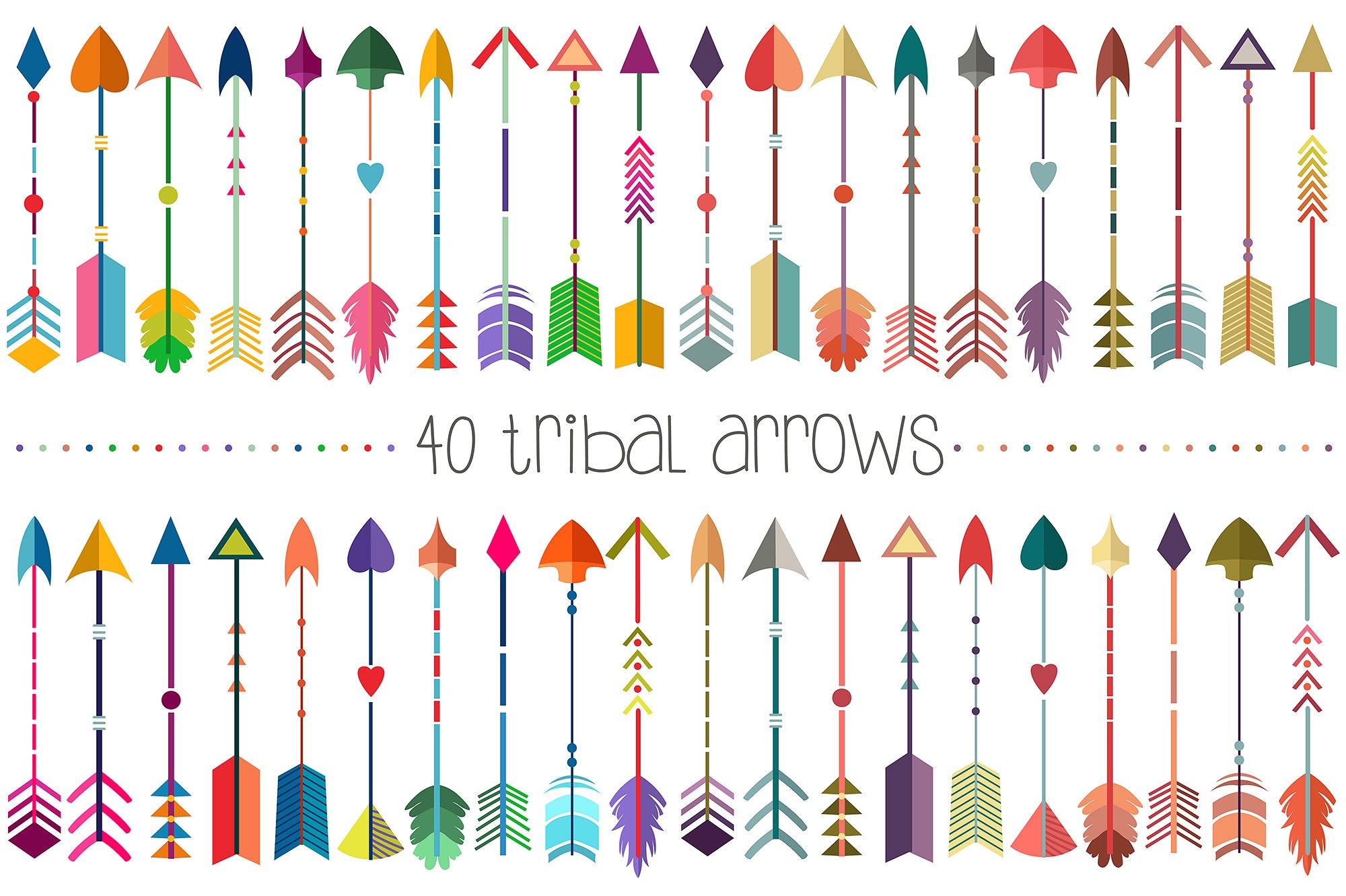 Tribal Arrows Vector -amp; PNG