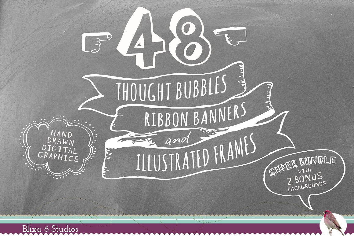 Bubbles Ribbons -amp; Frames S