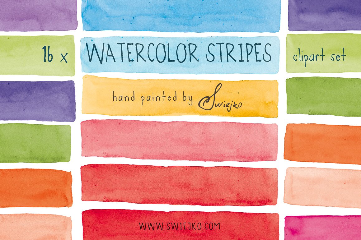 Watercolor Stripes