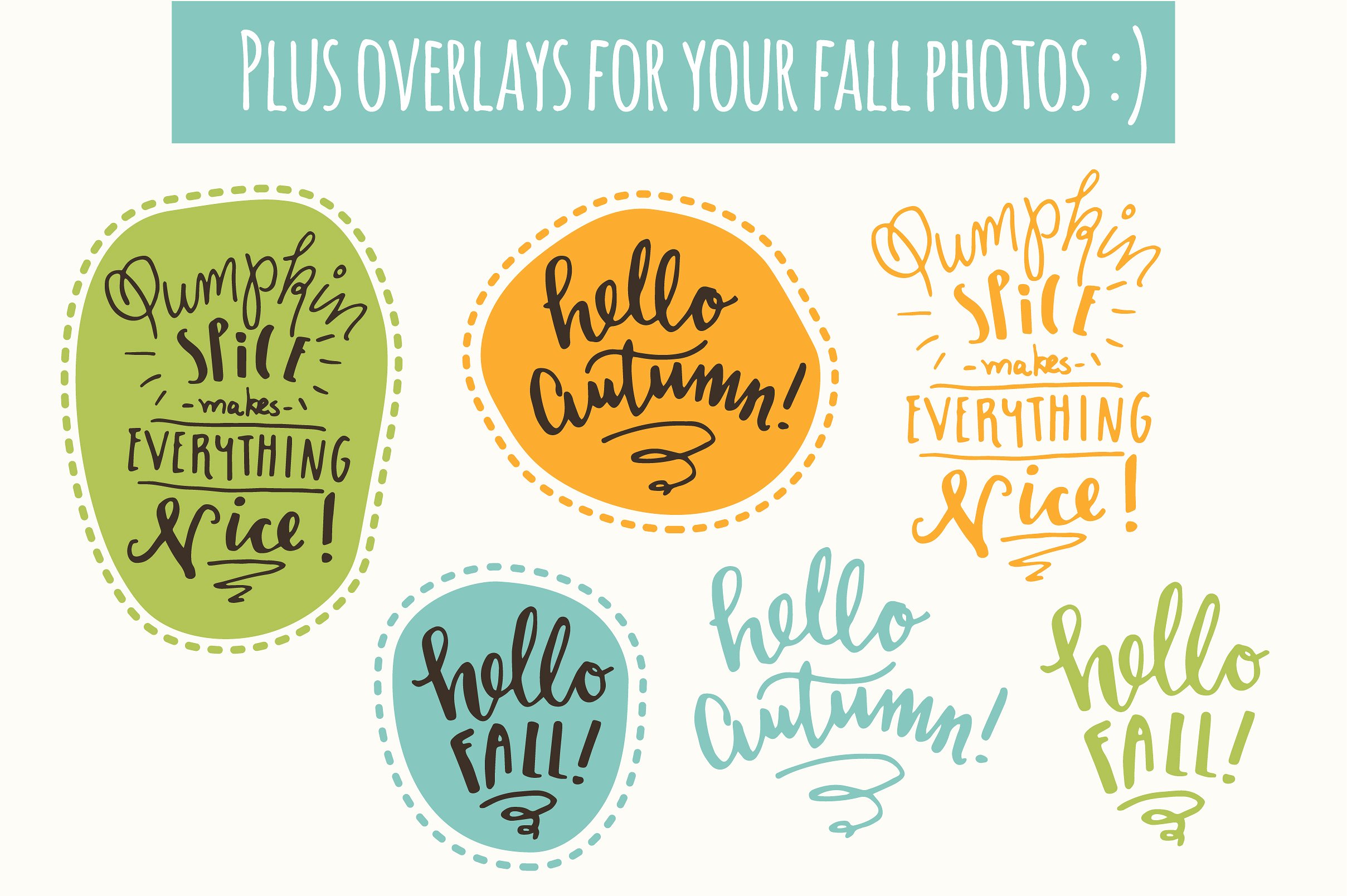 Pumpkin Spice Clip Art Set - V