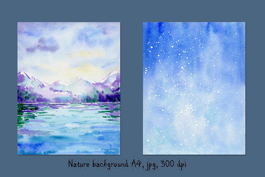 Watercolor Background Let It S