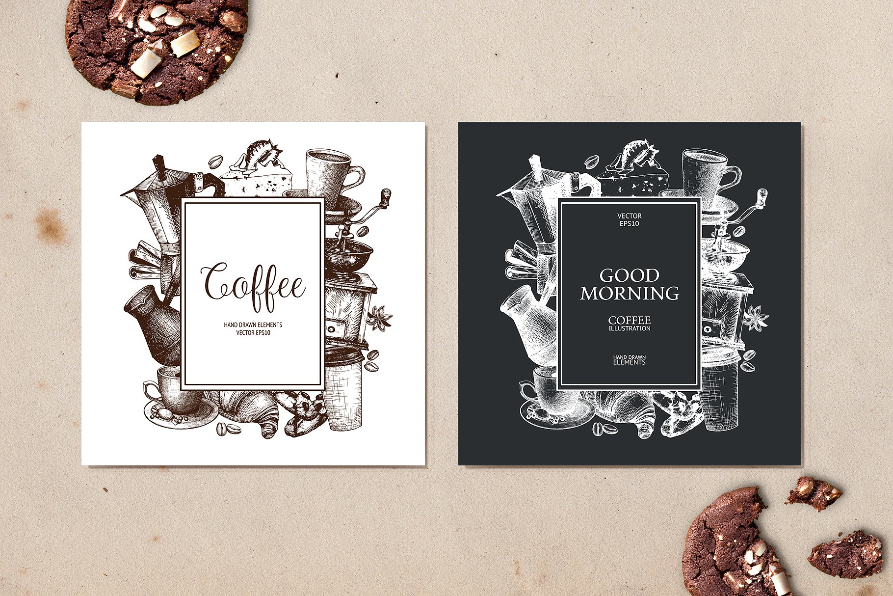 Vinatge Coffee Design Set