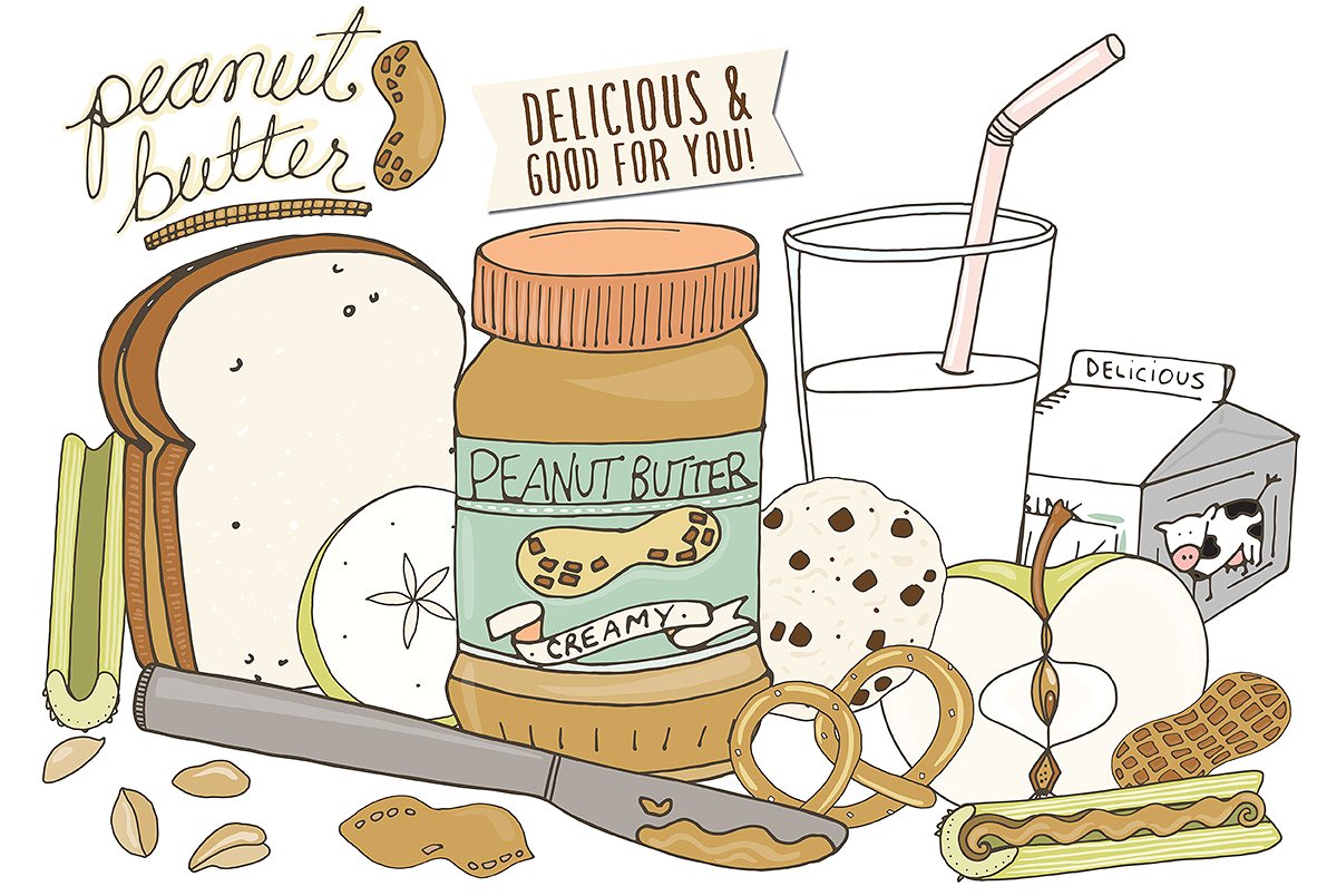 Food Illustrations - Peanut Bu