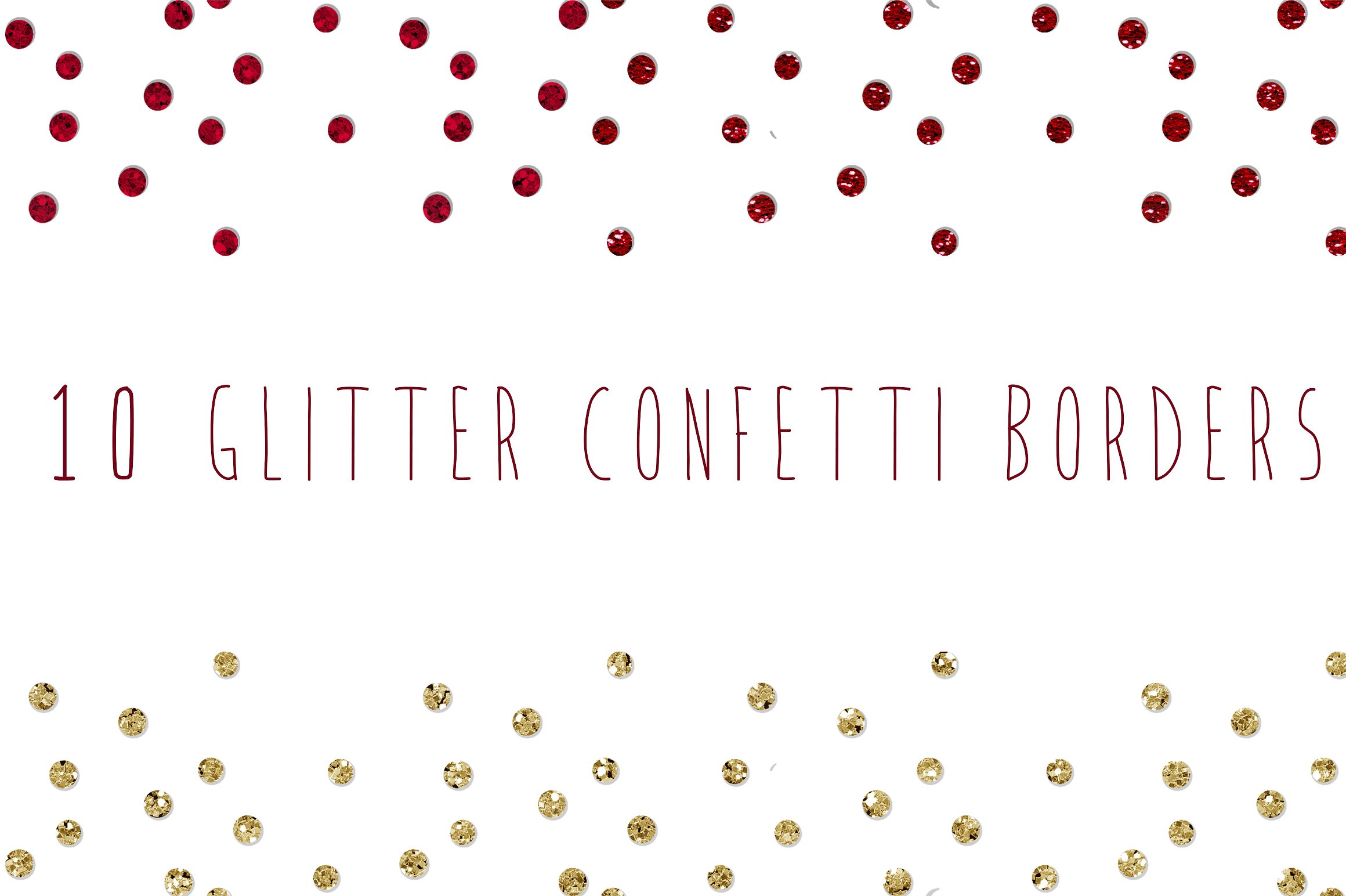 Glitter confetti borders