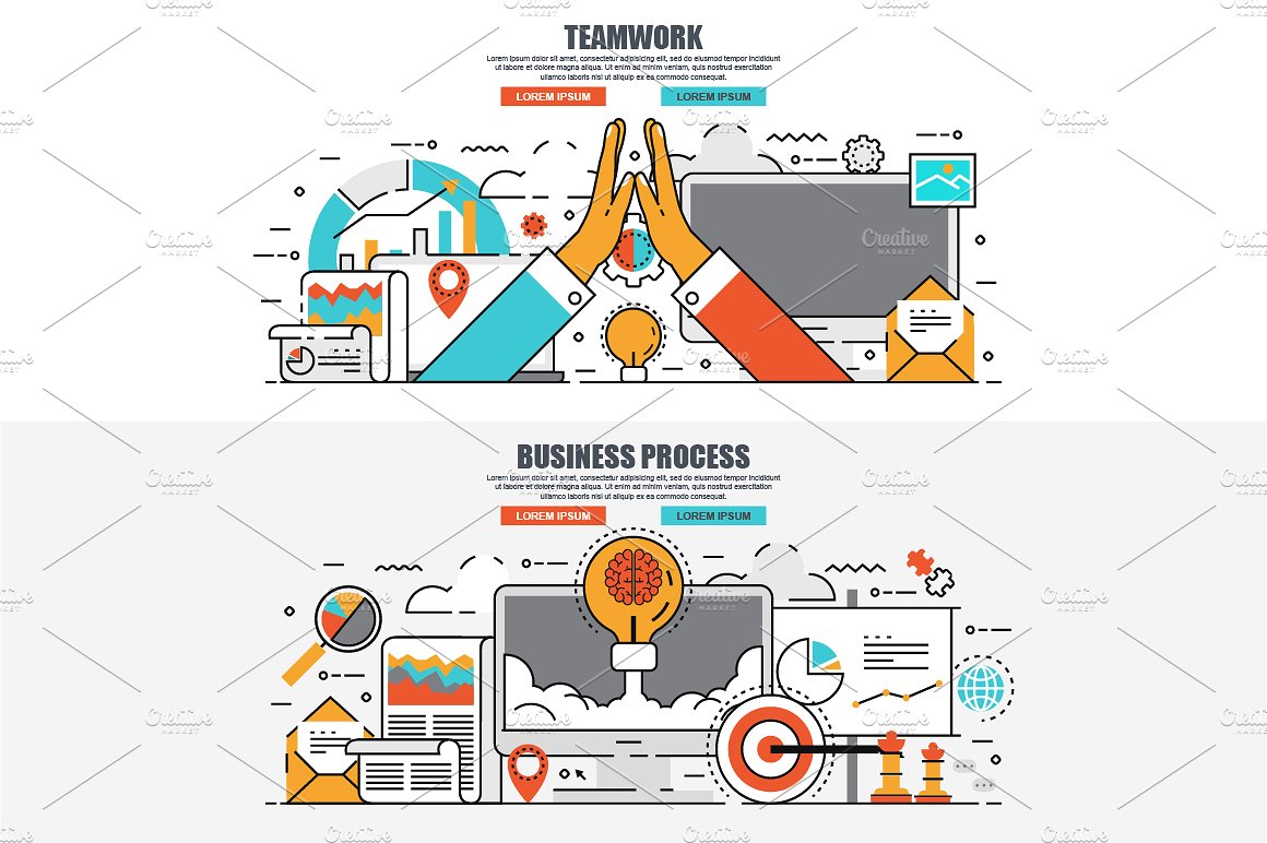 Flat Line Color Concepts