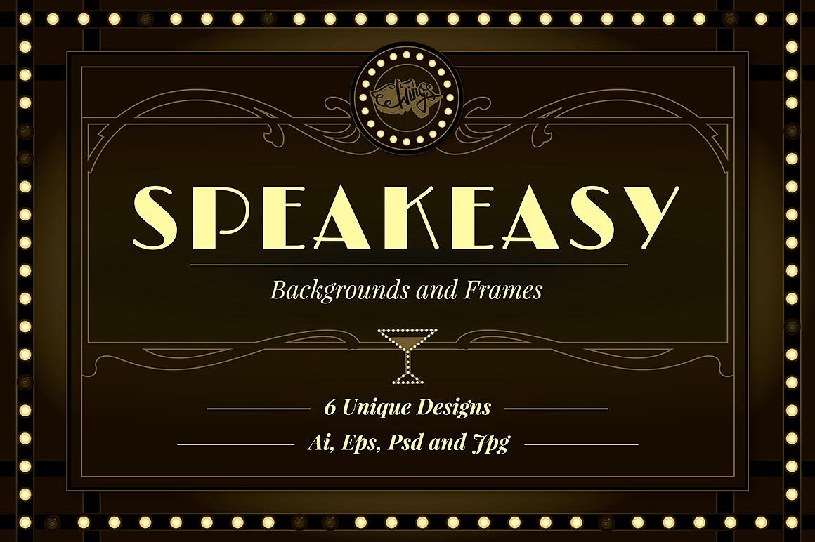 Speakeasy Backgrounds and Fram