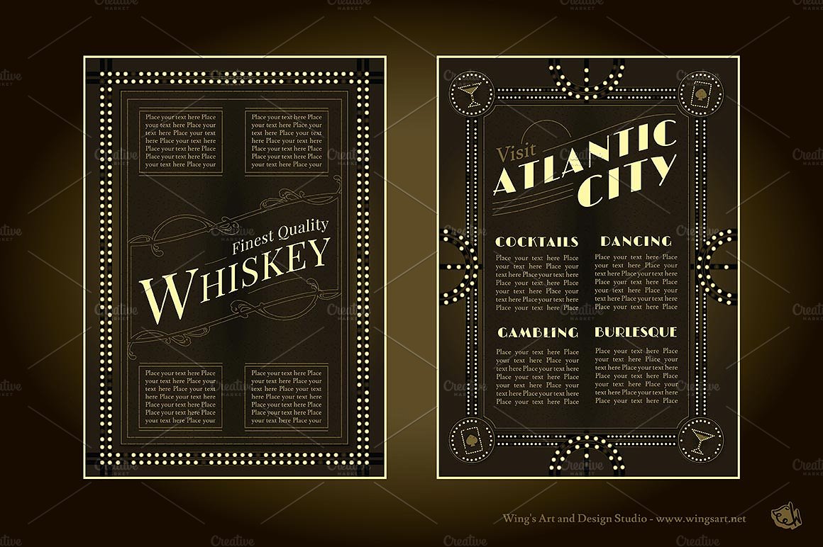 Speakeasy Backgrounds and Fram