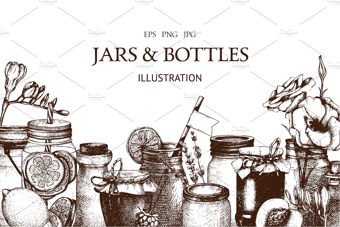 Vector Jars -amp; Bottles Illu