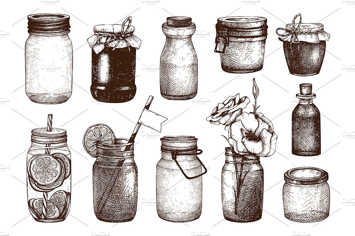 Vector Jars -amp; Bottles Illu