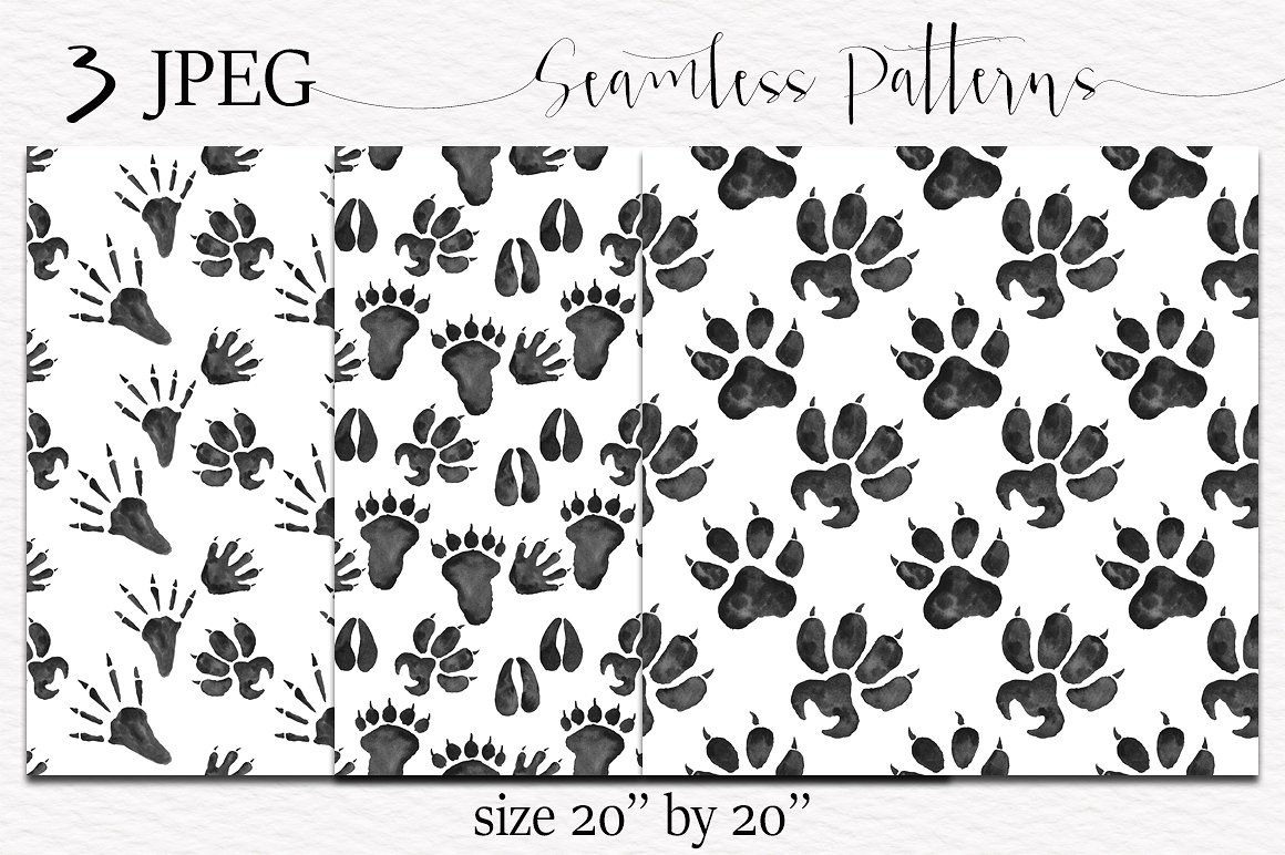 Woodland Animals Foot Prints S