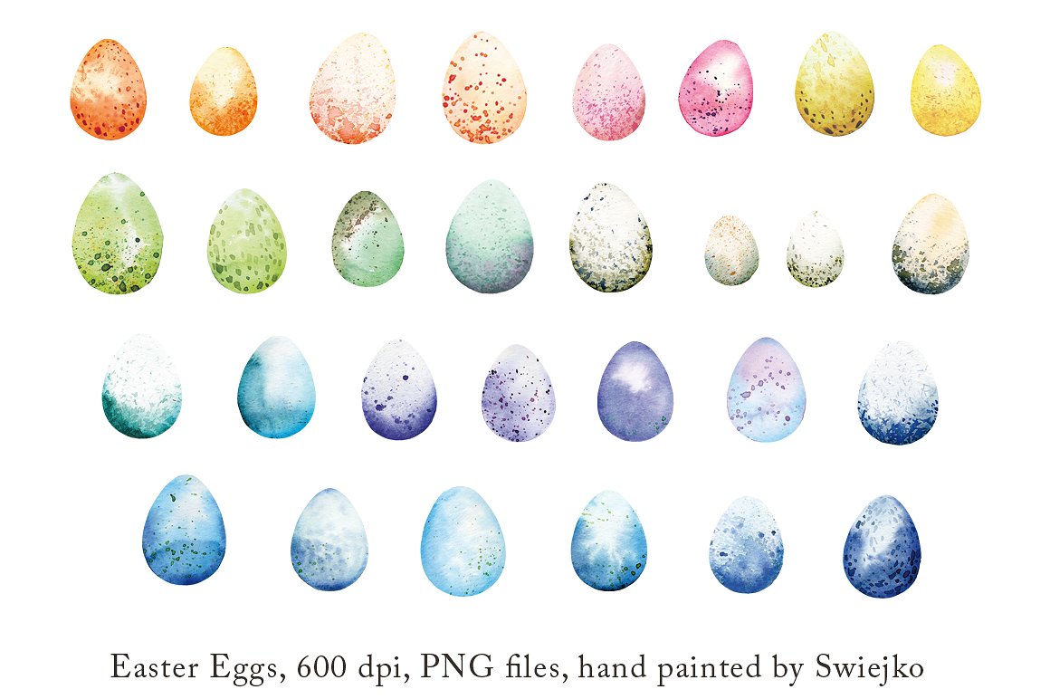 Easter Eggs clipart set