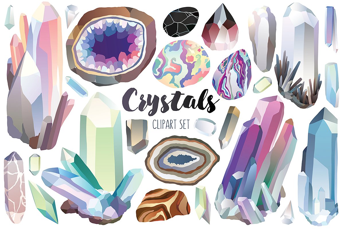 Crystals -amp; Gems Clipart Bu