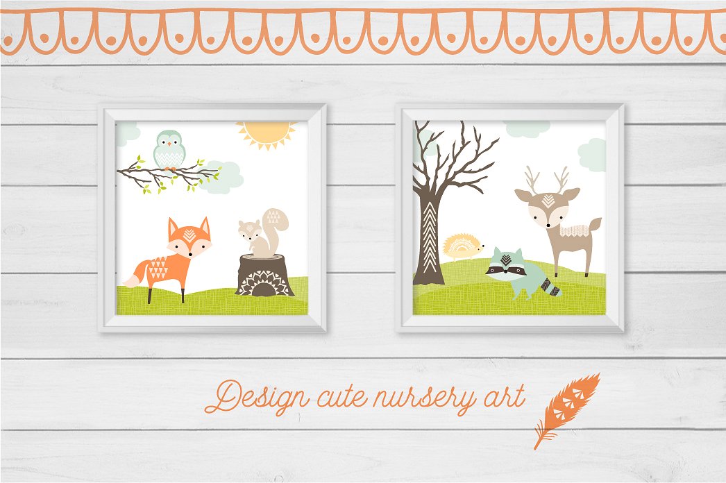 Cute Baby Woodland Graphics