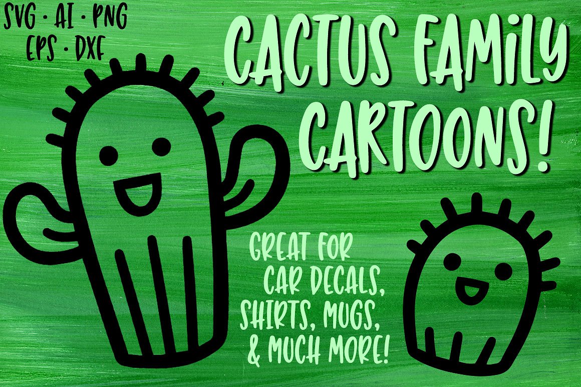 Cactus Family Cartoon Set!