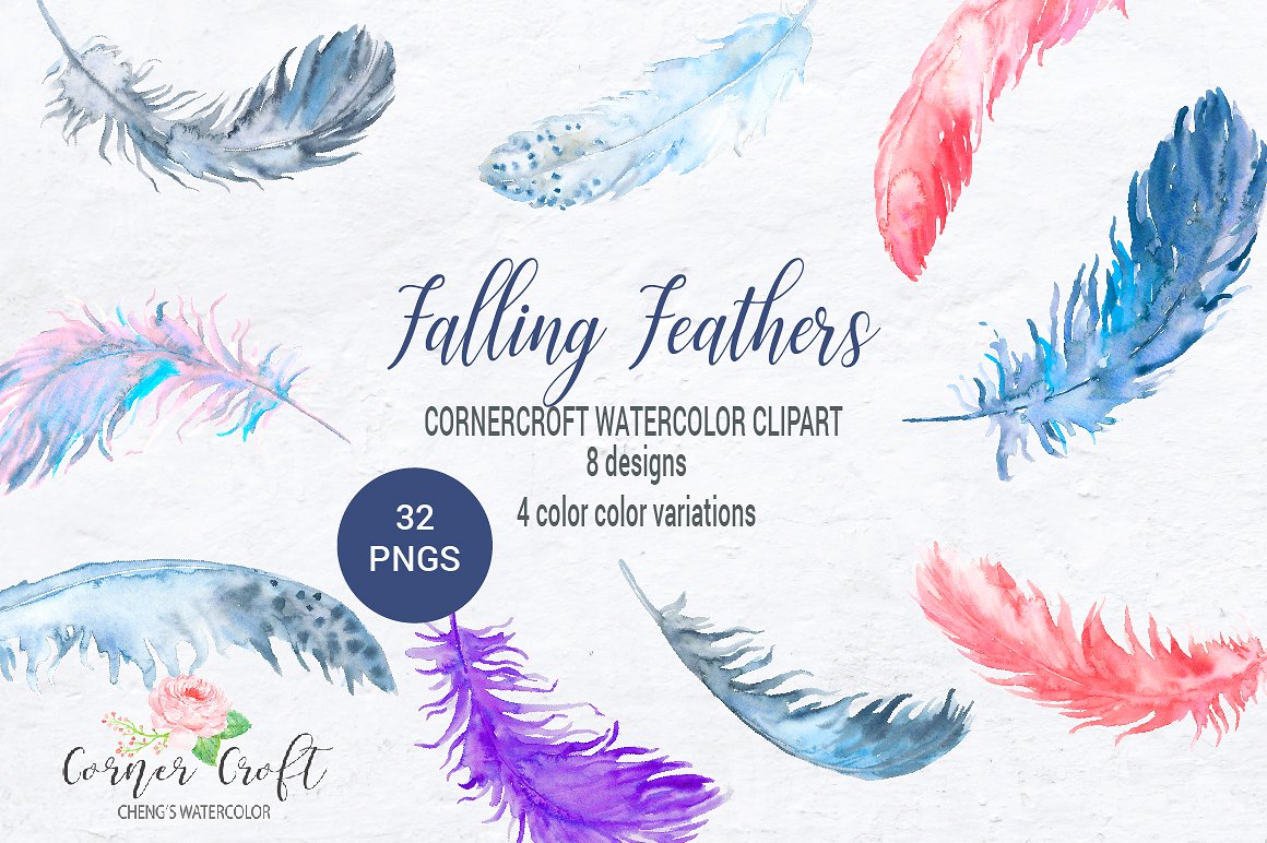 Falling Feather Illustration