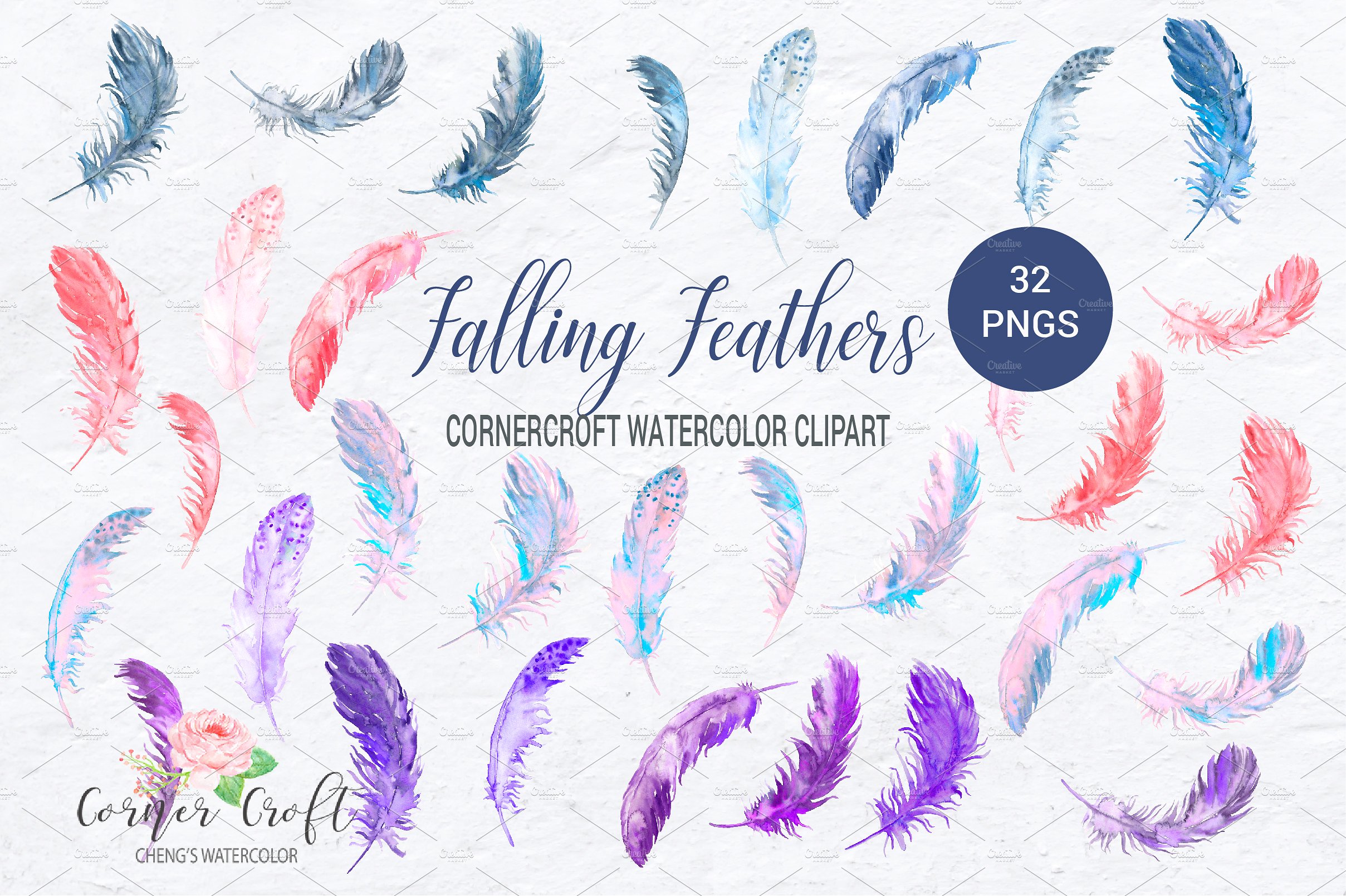 Falling Feather Illustration