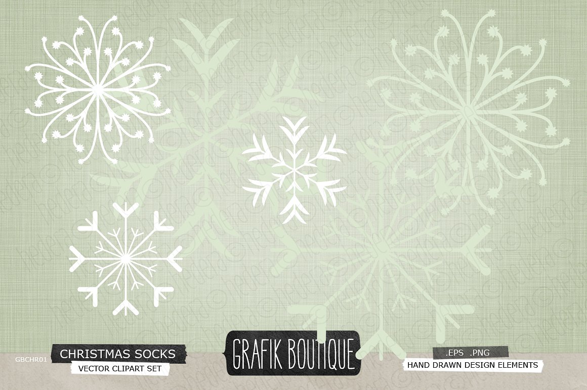 矢量圣诞节装饰设计素材Christmas Socks gin