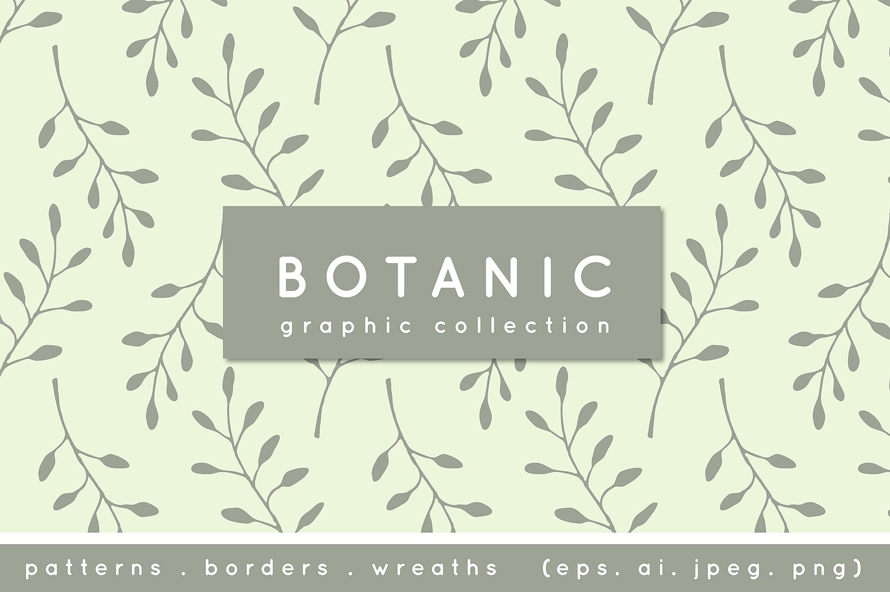 手绘植物装饰素材Botanic Graphic Collec