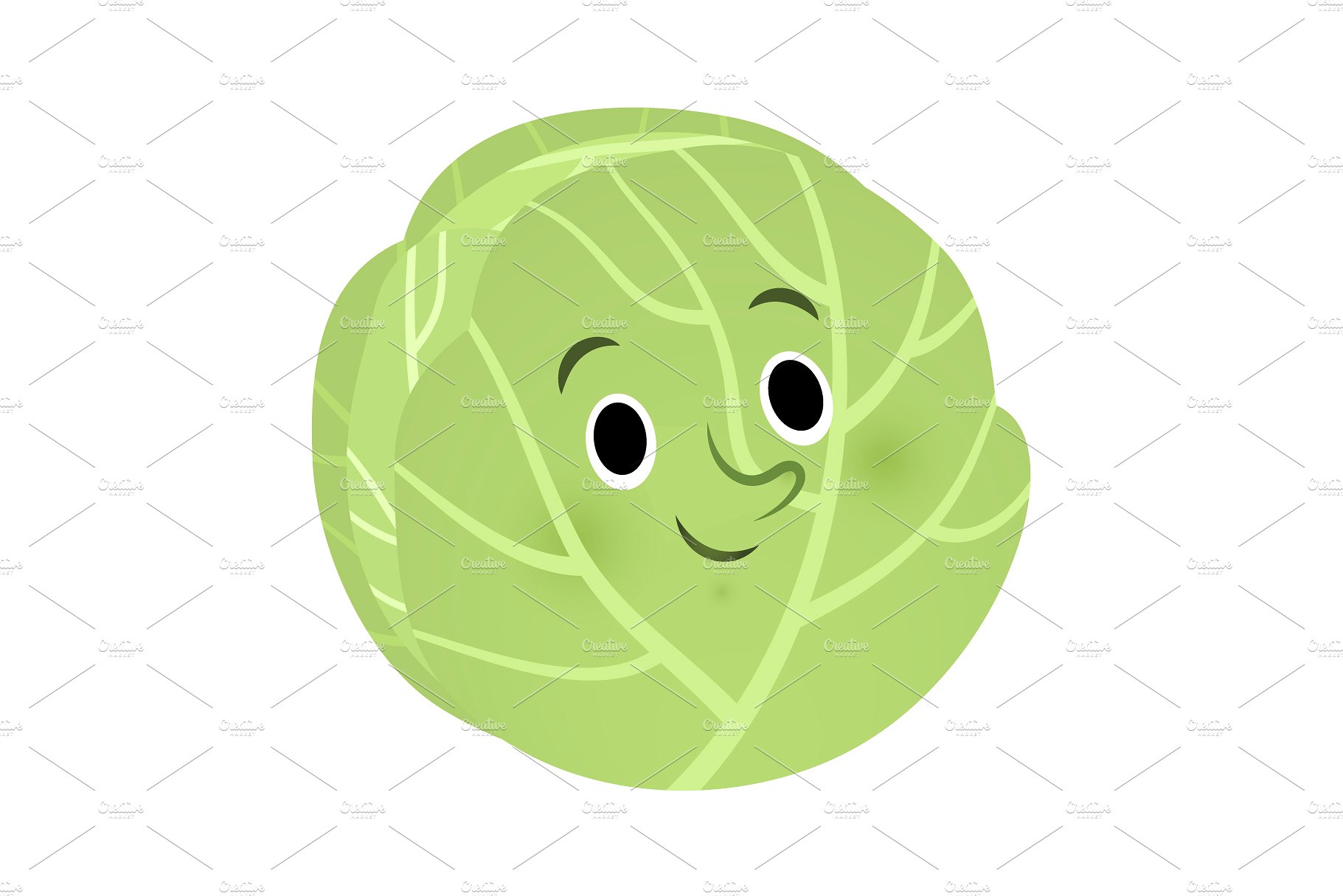 蔬菜表情包矢量插图Cute veggie character