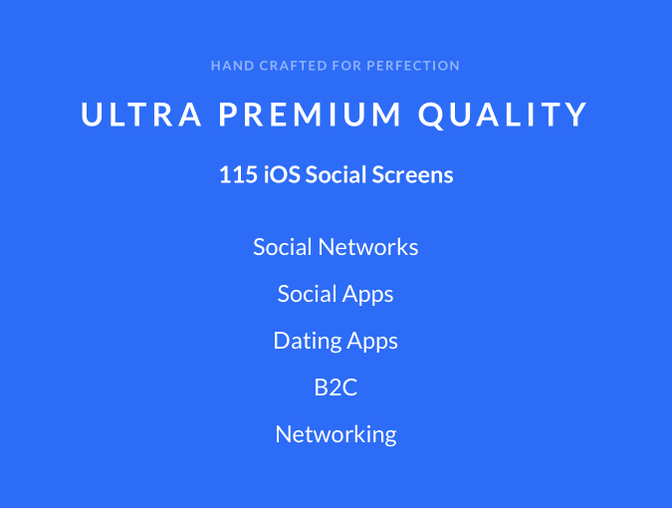 简约时尚社交媒体移动手机应用程序APP iOS UI工具包