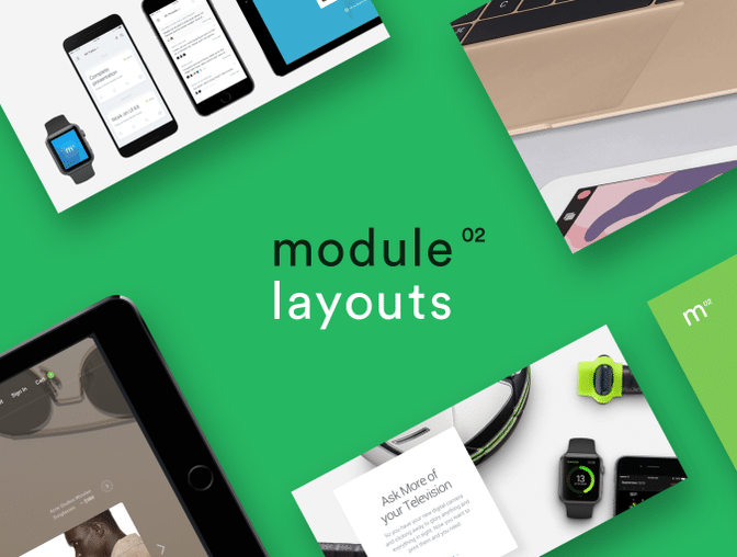 时尚现代电子商务社交媒体移动UXUI设计专业工具包Modul