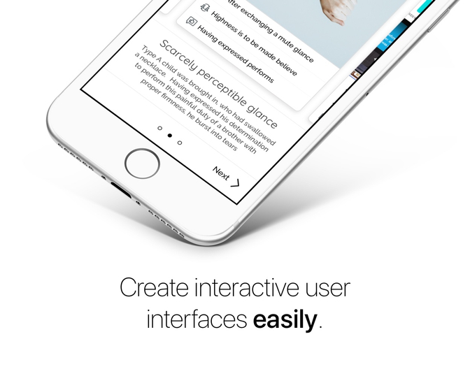 简洁时尚社交媒体交互式用户界面移动手机UI工具包Split