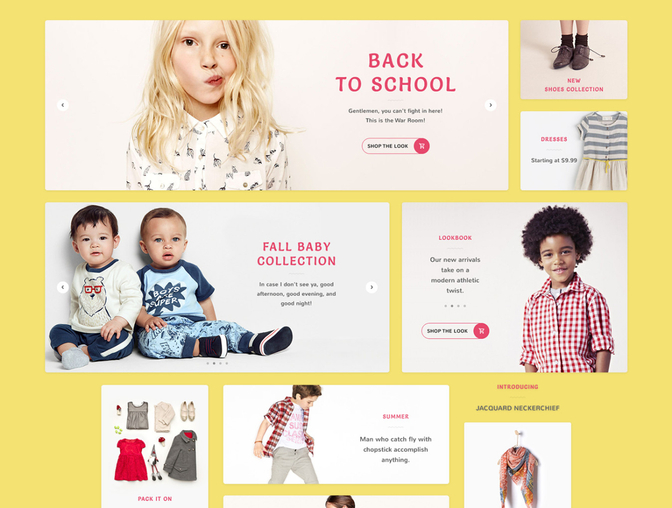 大型时尚电子商务服装服饰童装在线购买PSD网页模板Store