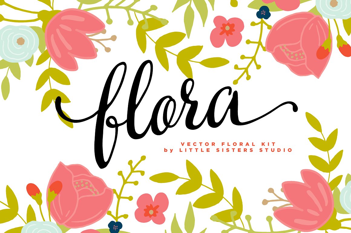 漂亮的花卉植物设计素材Flora - Floral Vect