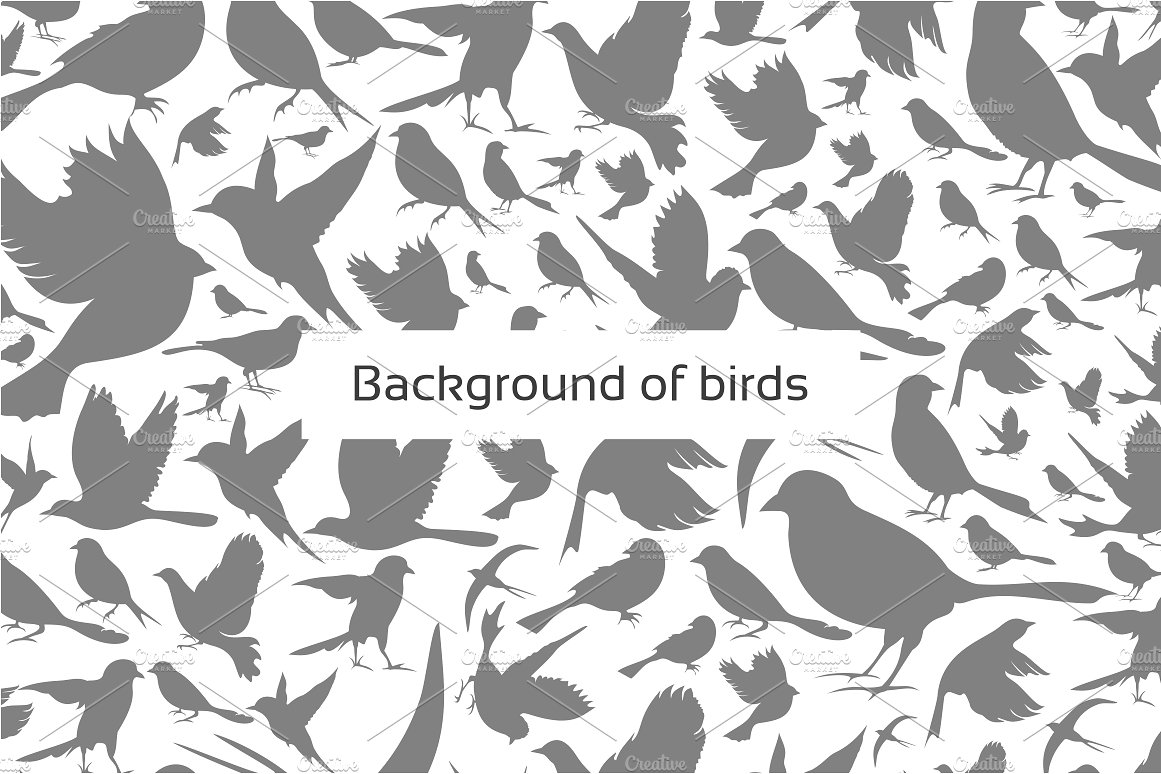 鸟的形状设计背景Background of birds