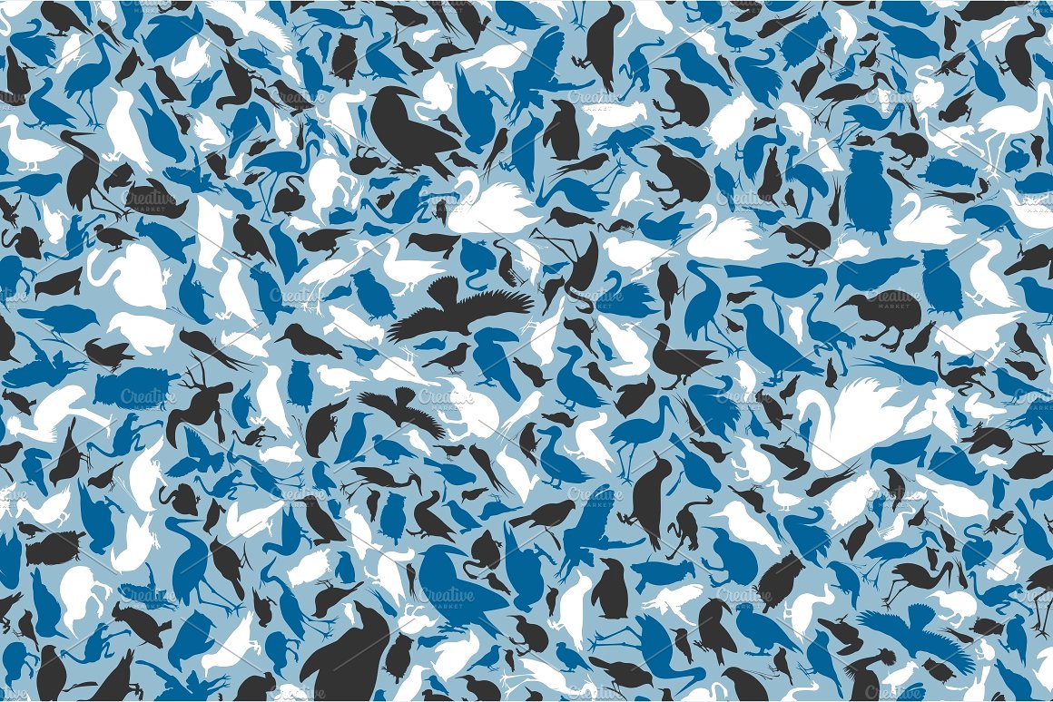 鸟的形状设计背景Background of birds