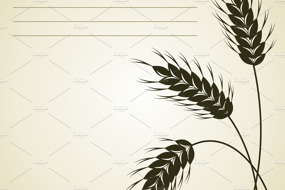 麦穗插画设计素材Wheat