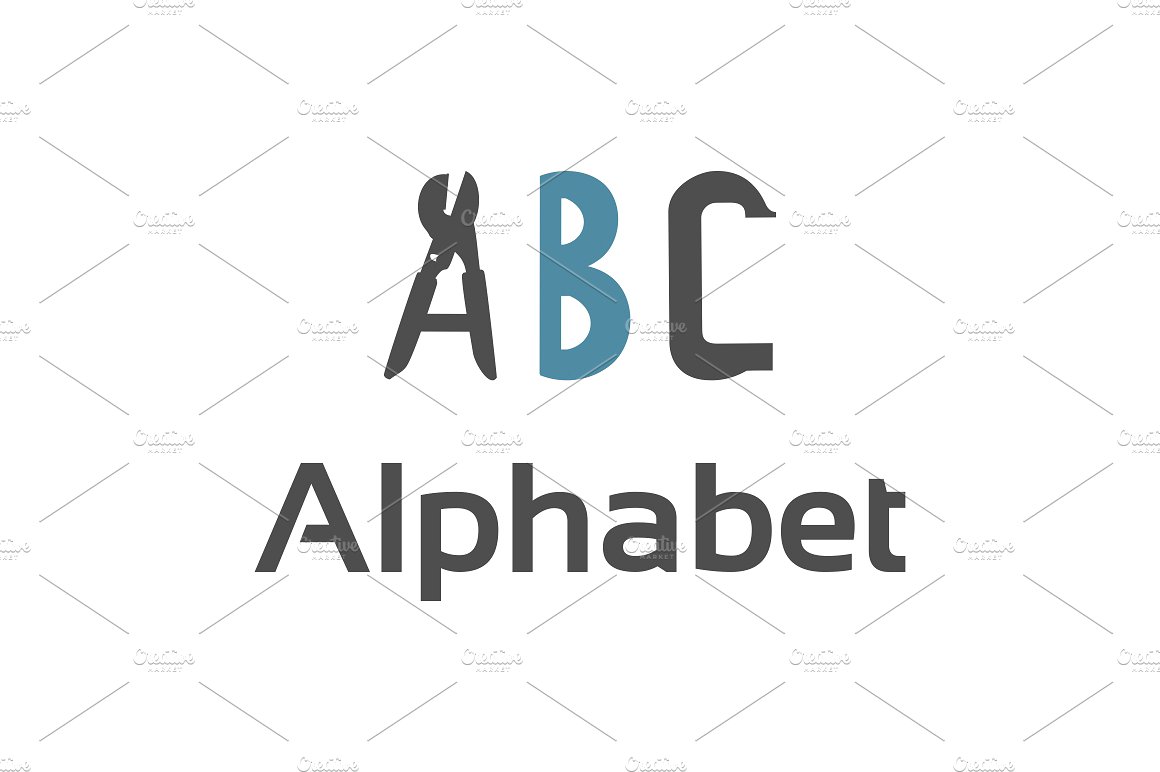 创意工具字母表设计素材Alphabet