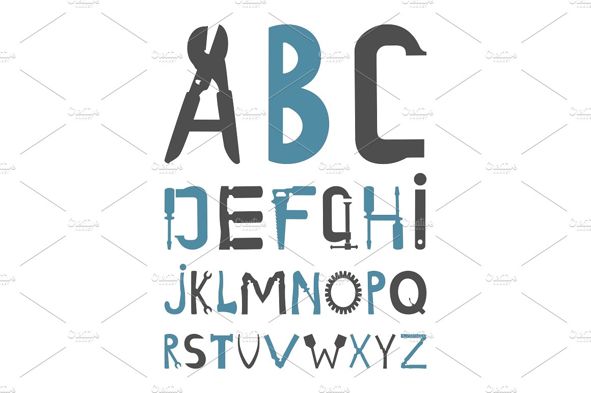 创意工具字母表设计素材Alphabet